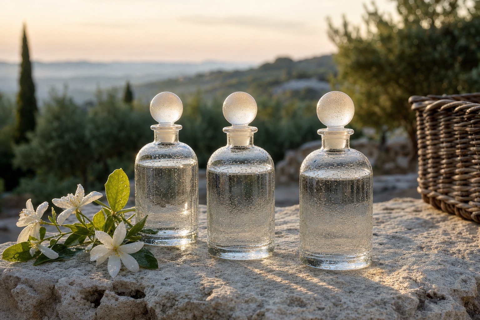 Plascassier — the jasmine, photographed in cool Provençal dawn light.